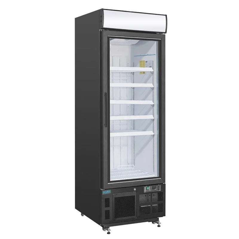 Polar G-Serie Gefrierschrank 412 Liter mit Glastür, schwarz