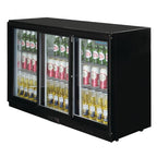 Polar G-Serie Barkühlschrank mit 3 Schiebetüren 330 Liter