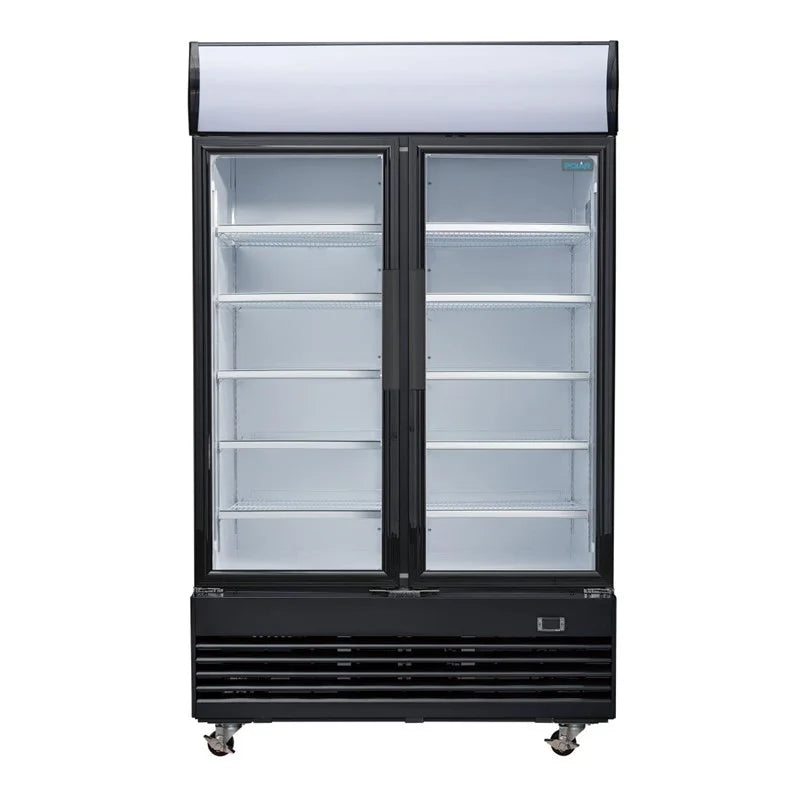 Armoire à boissons Polar G-Series 950 Litres avec 2 portes battantes, noir