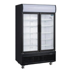 Armoire à boissons Polar G-Series 950 Litres avec 2 portes battantes, noir