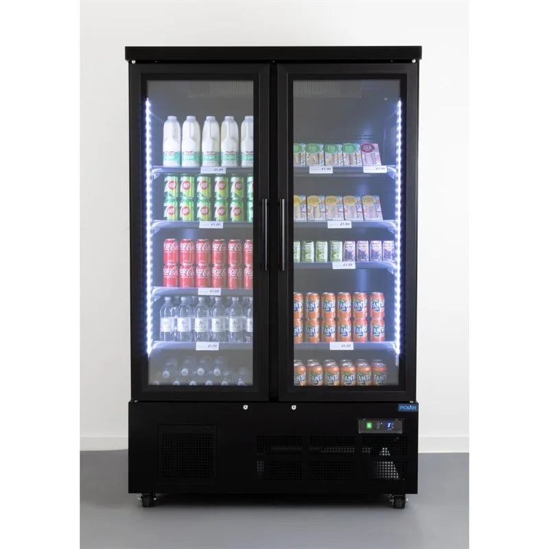 Polar G-Serie armoire à boissons 744 Litres 2 portes, noir