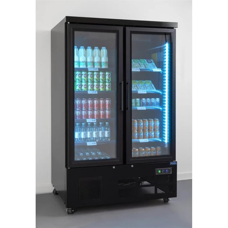 Polar G-Serie armoire à boissons 744 Litres 2 portes, noir