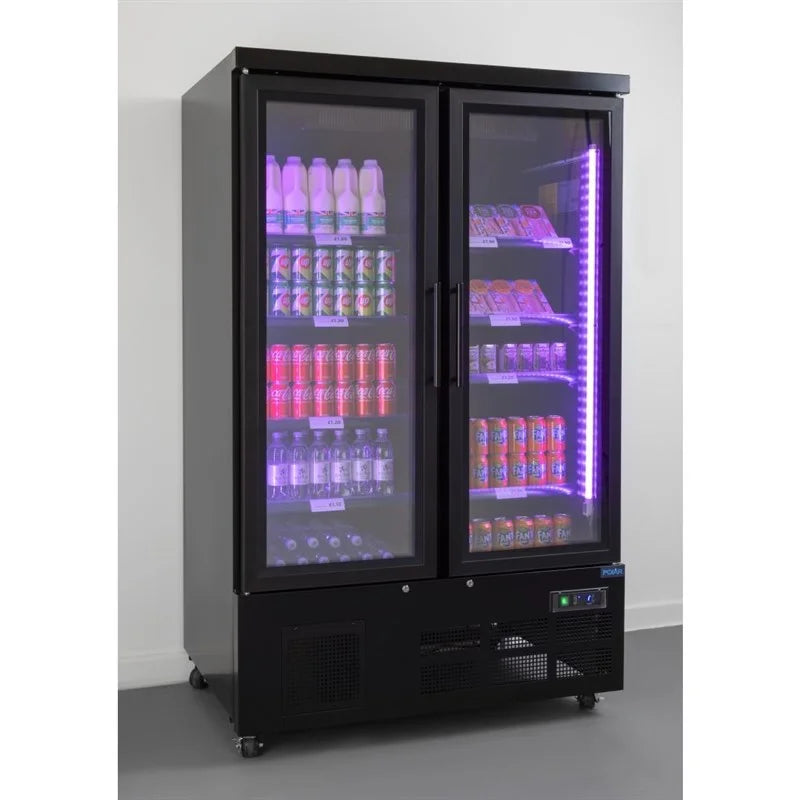 Polar G-Serie armoire à boissons 744 Litres 2 portes, noir