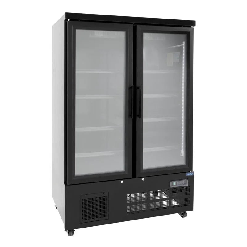 Polar G-Serie Gefrierschrank 744 Liter mit Glastür, 2-türig, schwarz