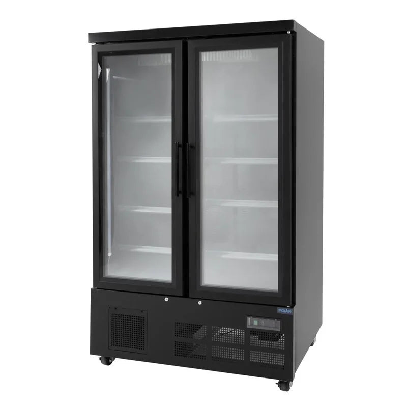 Polar G-Serie Gefrierschrank 744 Liter mit Glastür, 2-türig, schwarz