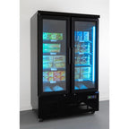 Polar G-Serie Gefrierschrank 744 Liter mit Glastür, 2-türig, schwarz