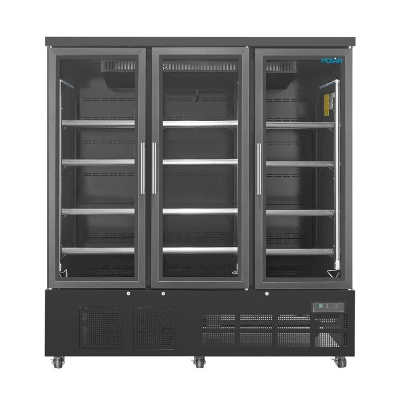Polar G-Serie Gefrierschrank 1156 Liter mit Glastür, 3-türig, schwarz