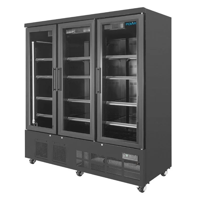 Polar G-Serie Gefrierschrank 1156 Liter mit Glastür, 3-türig, schwarz