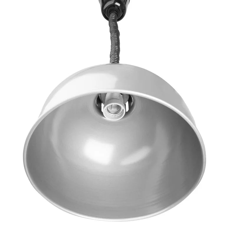 Buffalo ausziehbare runde Wärmelampe mit Silber-Finish