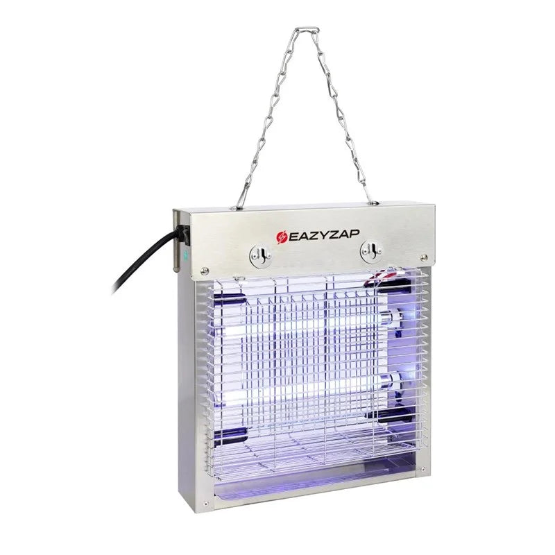 Eazyzap LED Insektenvernichter 30m² 8W, gebürsteter Edelstahl, energieeffizient