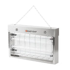 Eazyzap LED Insektenvernichter 100m² 14W, gebürsteter Edelstahl, energieeffizient