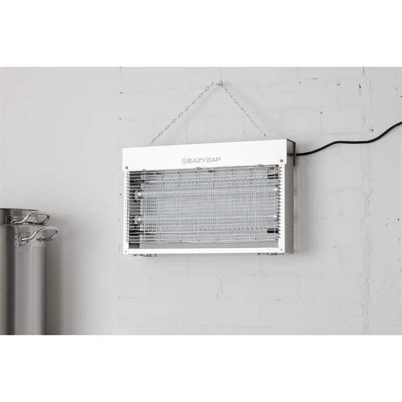 Eazyzap LED Insektenvernichter 100m² 14W, gebürsteter Edelstahl, energieeffizient