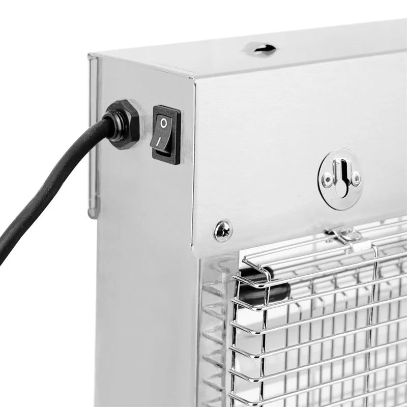 Eazyzap LED Insektenvernichter 100m² 14W, gebürsteter Edelstahl, energieeffizient