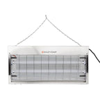 Eazyzap LED Insektenvernichter 150m² 20W, gebürsteter Edelstahl, energieeffizient