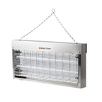 Eazyzap LED Insektenvernichter 150m² 20W, gebürsteter Edelstahl, energieeffizient
