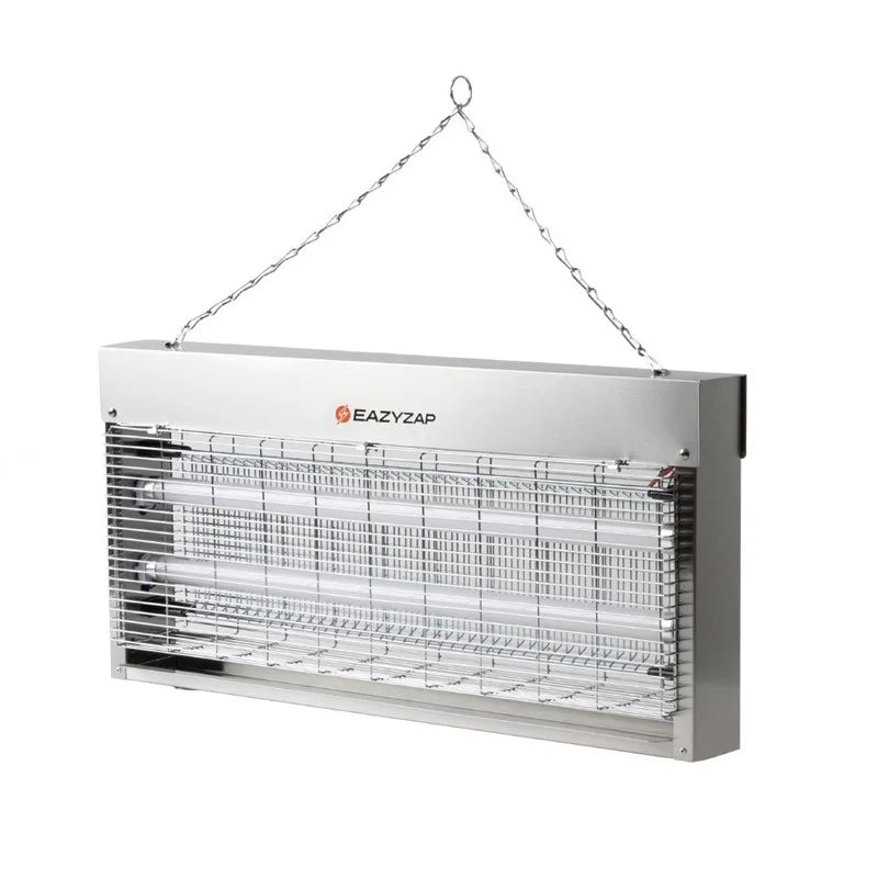 Eazyzap LED Insektenvernichter 150m² 20W, gebürsteter Edelstahl, energieeffizient
