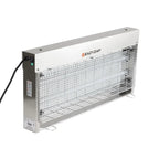 Eazyzap LED Insektenvernichter 150m² 20W, gebürsteter Edelstahl, energieeffizient