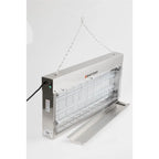 Eazyzap LED Insektenvernichter 150m² 20W, gebürsteter Edelstahl, energieeffizient
