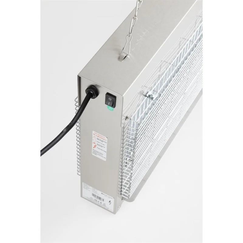 Eazyzap LED Insektenvernichter 150m² 20W, gebürsteter Edelstahl, energieeffizient