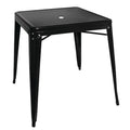 Table bistro carrée en acier Bolero noire 660 mm