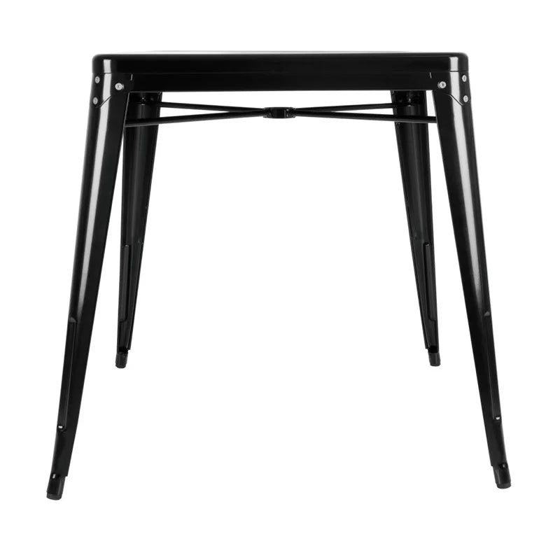 Table bistro carrée en acier Bolero noire 660 mm
