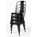Chaises d’appoint Bolero Bistro en acier noir (lot de 4)