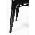 Chaises d’appoint Bolero Bistro en acier noir (lot de 4)