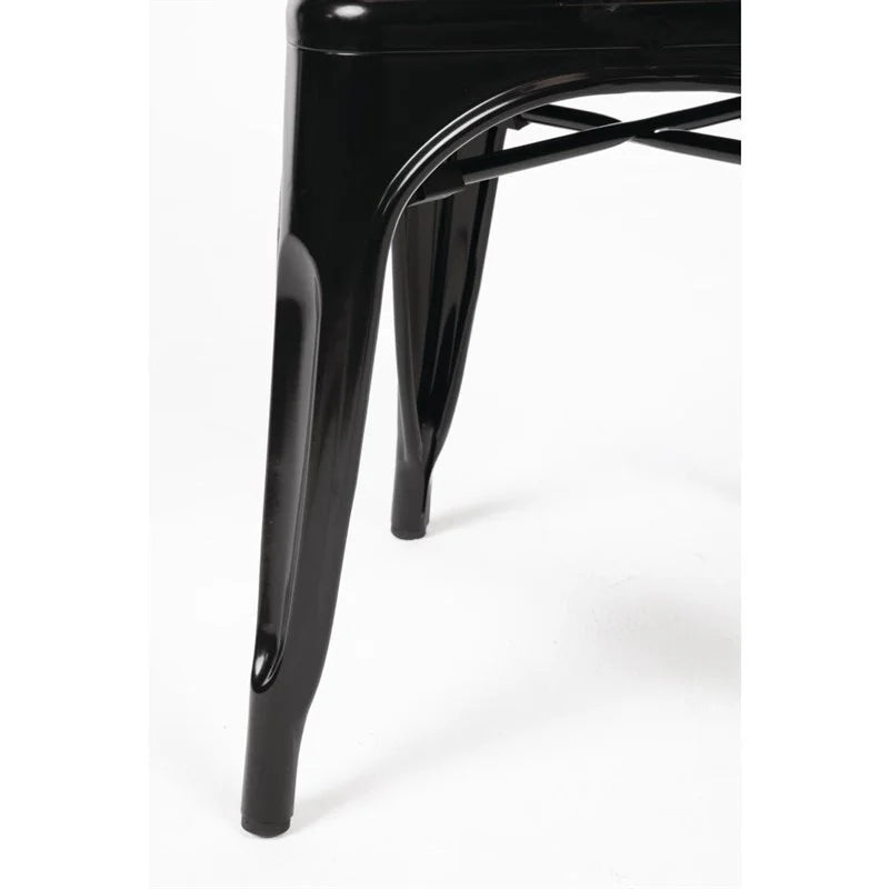 Chaises d’appoint Bolero Bistro en acier noir (lot de 4)