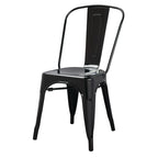 Chaises d’appoint Bolero Bistro en acier noir (lot de 4)