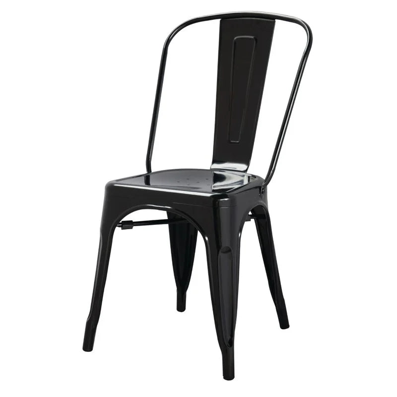 Chaises d’appoint Bolero Bistro en acier noir (lot de 4)