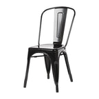 Chaises d’appoint Bolero Bistro en acier noir (lot de 4)