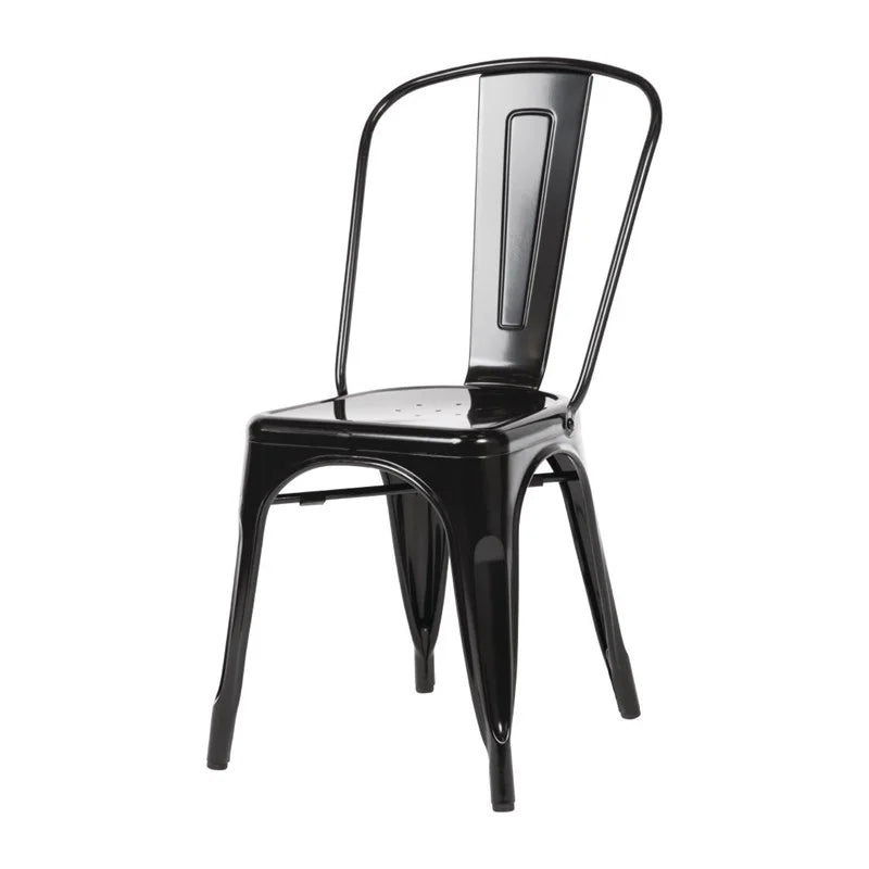 Chaises d’appoint Bolero Bistro en acier noir (lot de 4)