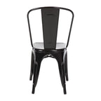 Chaises d’appoint Bolero Bistro en acier noir (lot de 4)