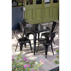 Chaises d’appoint Bolero Bistro en acier noir (lot de 4)
