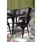 Chaises d’appoint Bolero Bistro en acier noir (lot de 4)