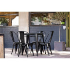 Chaises d’appoint Bolero Bistro en acier noir (lot de 4)