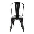 Chaises d’appoint Bolero Bistro en acier noir (lot de 4)