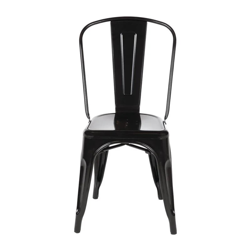 Chaises d’appoint Bolero Bistro en acier noir (lot de 4)