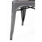 Bolero Bistro Stahl Beistellstühle Gun Metal Grau (4 Stück)