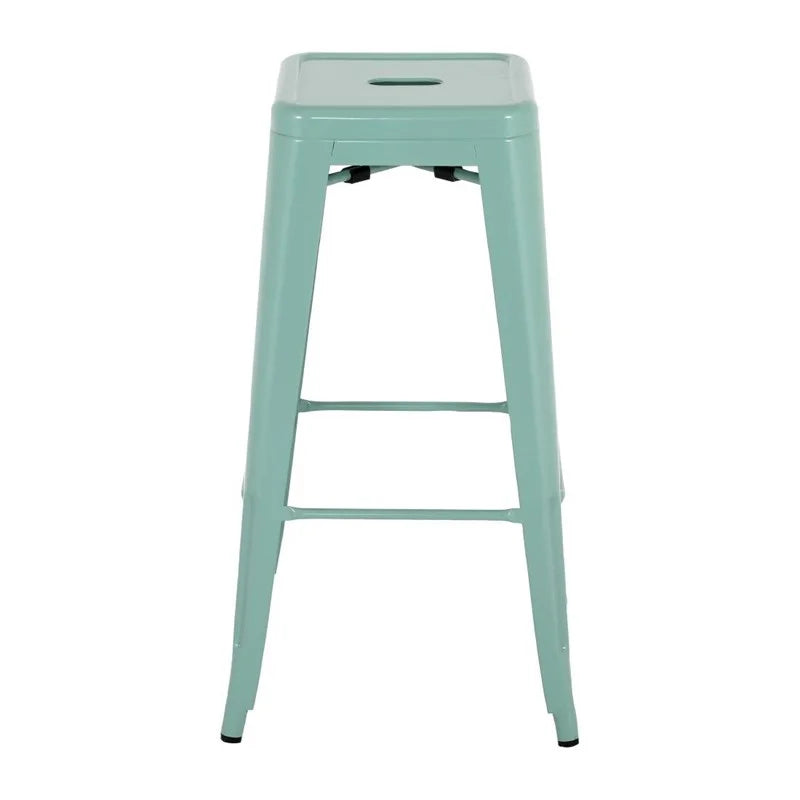 Bolero Bistro Metall Hohe Hocker Olivgrün (4 Stück)