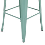 Bolero Bistro Metall Hohe Hocker Olivgrün (4 Stück)