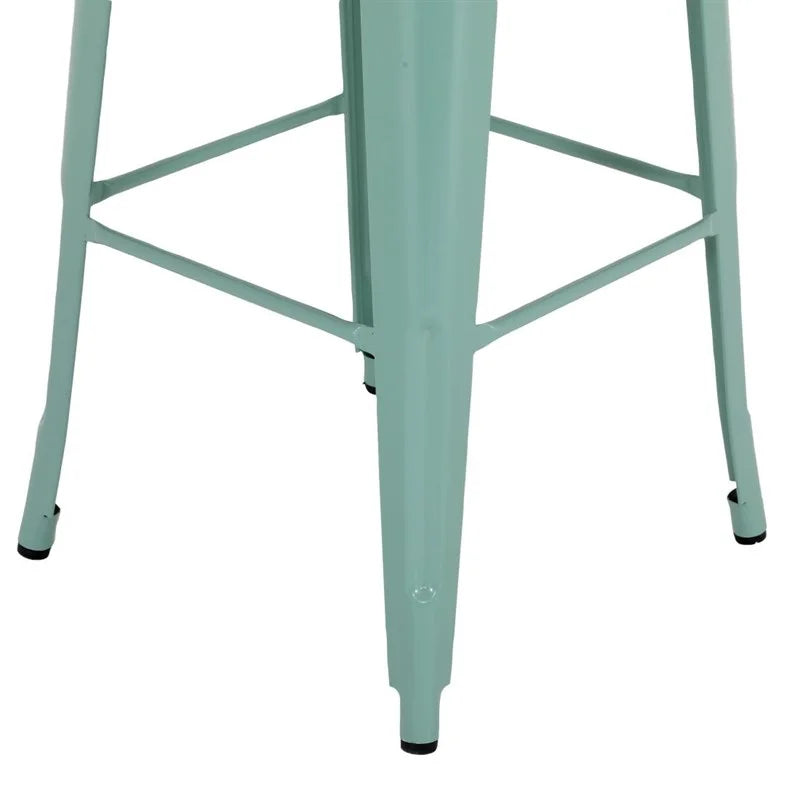 Bolero Bistro Metall Hohe Hocker Olivgrün (4 Stück)