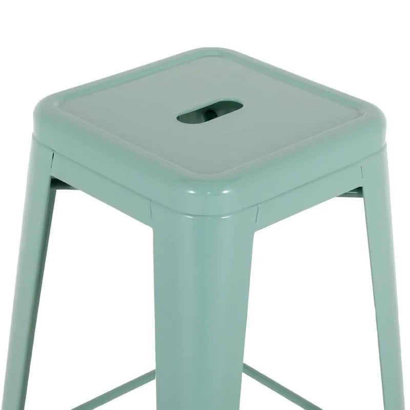 Bolero Bistro Metall Hohe Hocker Olivgrün (4 Stück)