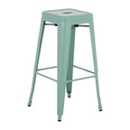 Bolero Bistro Metall Hohe Hocker Olivgrün (4 Stück)