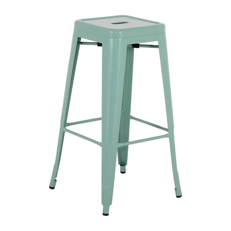 Bolero Bistro Metall Hohe Hocker Olivgrün (4 Stück)