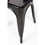 Chaises d’appoint Bolero Bistro en acier noir (lot de 4)