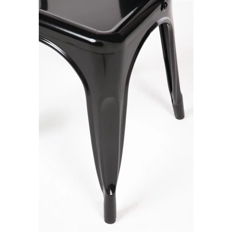 Chaises d’appoint Bolero Bistro en acier noir (lot de 4)