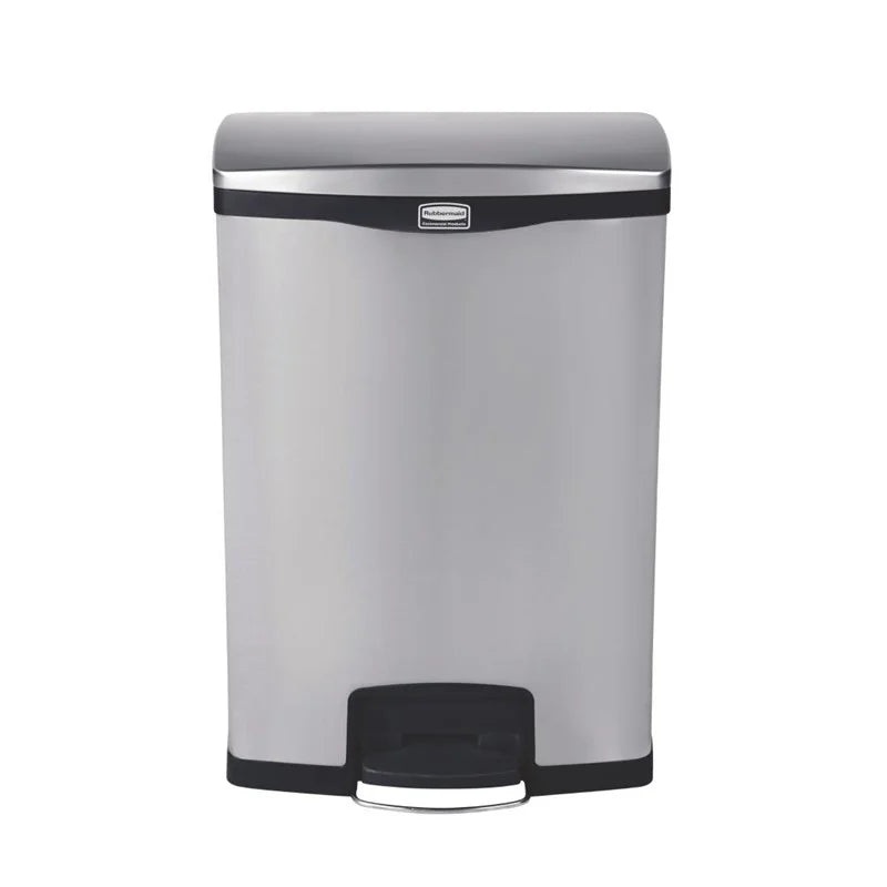 Rubbermaid Slim Jim Front Step poubelle à pédale en acier inoxydable 90L