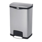 Poubelle à pédale Rubbermaid Slim Jim Front Step en acier inoxydable 50 L