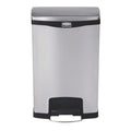 Poubelle à pédale Rubbermaid Slim Jim Front Step en acier inoxydable 50 L